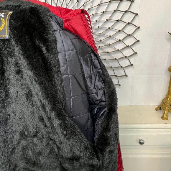 Vtg Rennoc Classic Nylon Varsity Jacket Sherpa/Quilted Lined Maroon Windbreaker - Picture 12 of 14